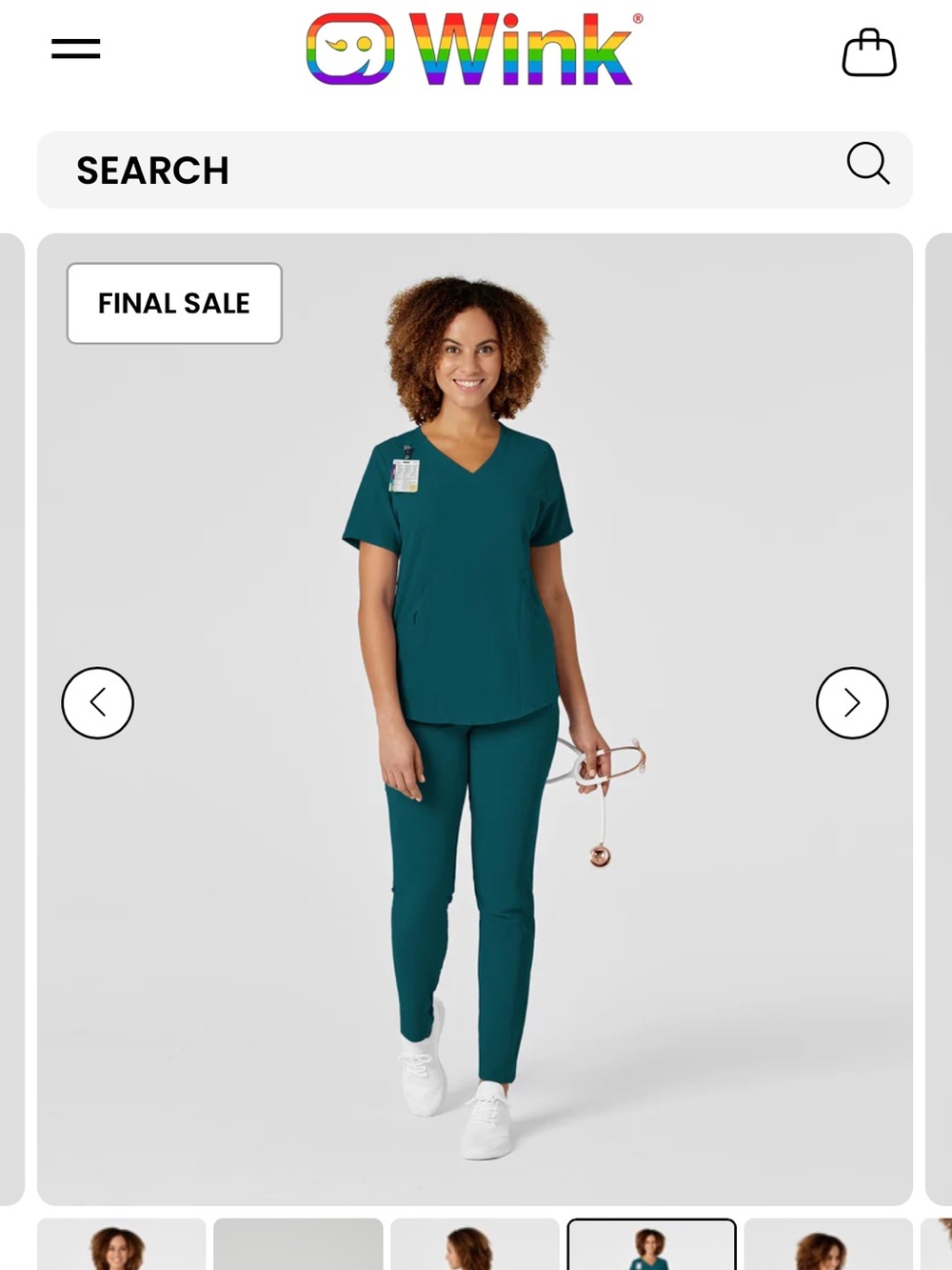 WonderWink Careubean Blue Women’s Skinny Scrub Pants